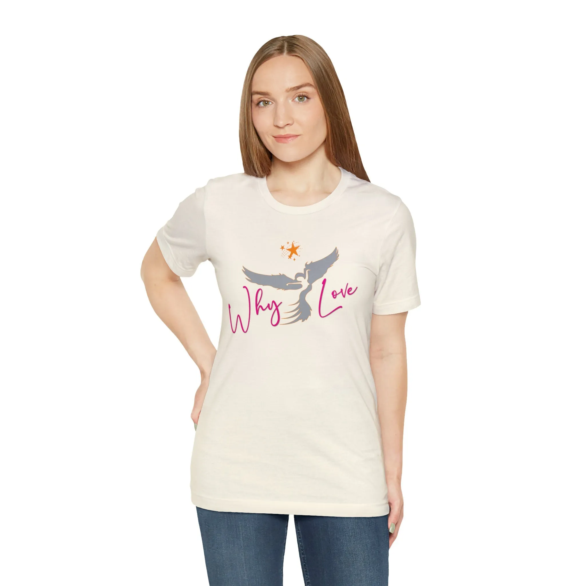 Why Love T-shirt | Funny T shirts | Cute Lose tops | Oversize Graphic tees for women | Big Women clothes Loose fit shirt
