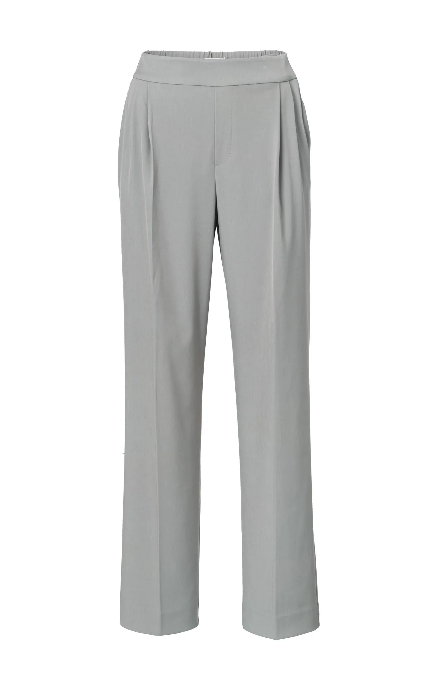 Wide-leg trousers with high waist and pleat details