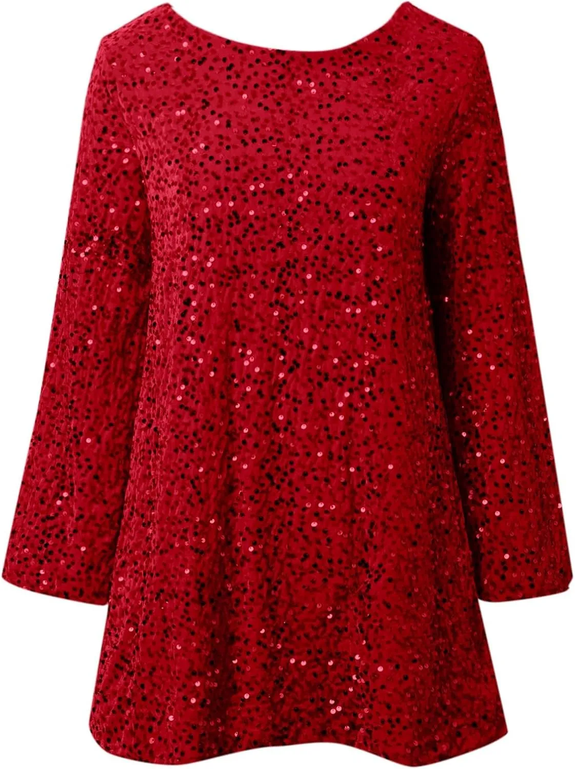 Womens Sequin Warmy Oversized Crewneck Sweatshirts Dress Sparkly Glitter Pullover Long Sleeve Outfits with Bow Ribbon